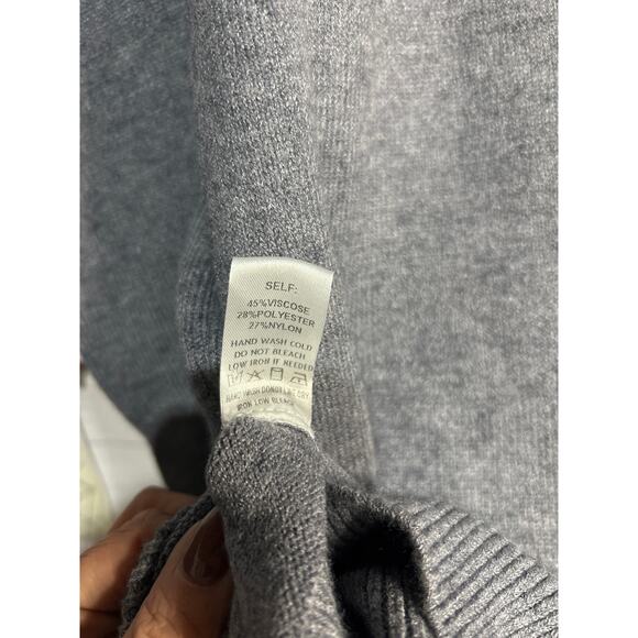 NEW Aaron & Amber Gray Puff Sleeve Sweater Dress Size Large - Picture 5 of 6